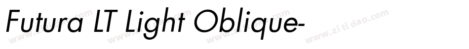 Futura LT Light Oblique字体转换